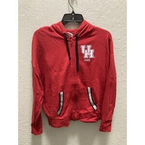 PINK with 5th ocean UH Houston Cougars red full zip Hoodie | Embroidered | Small